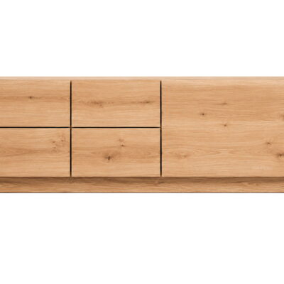 Szafka RTV dębowa 129 cm mała do salonu Merano