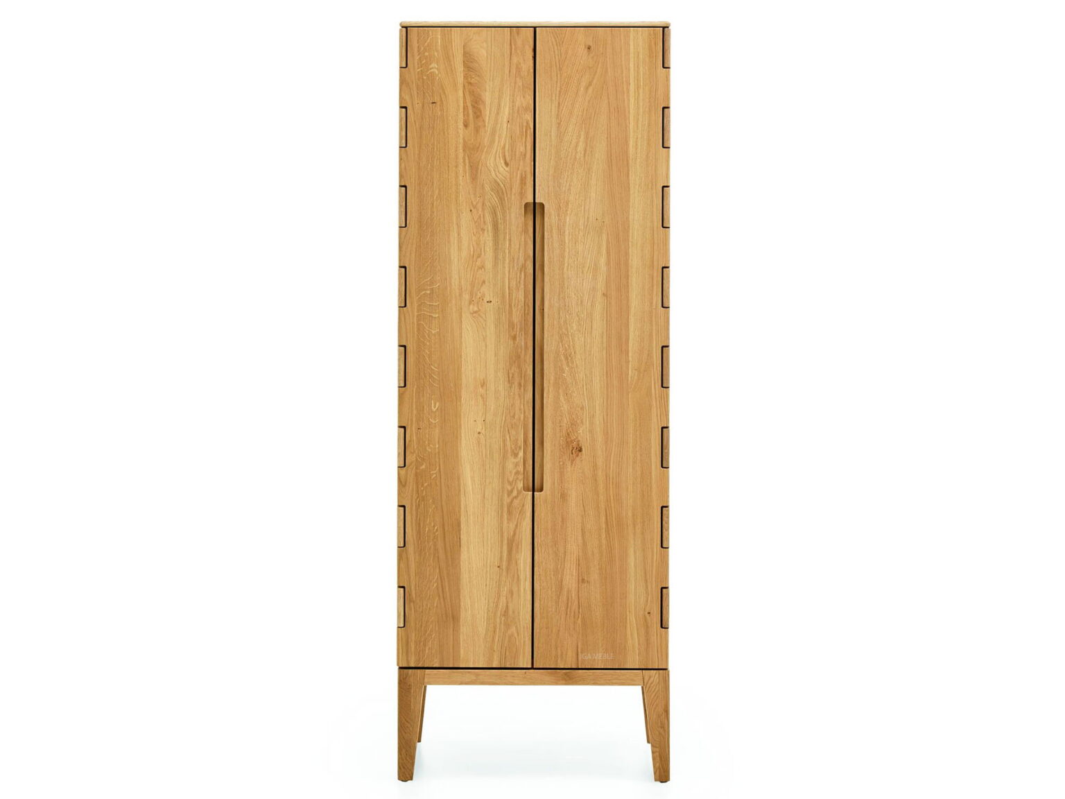 Witryna dębowa 60 cm wąska do salonu Ora