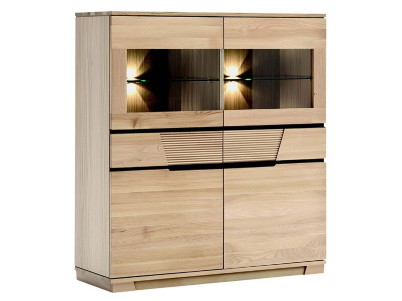 Kredens dębowy 130 cm do jadalni Hatillo