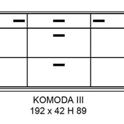 Komoda dębowa 192 cm do jadalni Tutti
