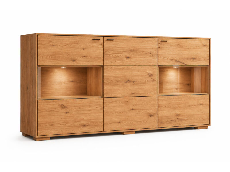 Komoda dębowa 180 cm do jadalni Tenera