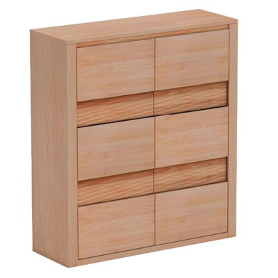 Komoda dębowa 124 cm wysoka do salonu Malaren