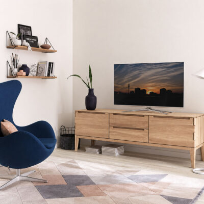 Szafka RTV dębowa 180 cm pod telewizor Ora